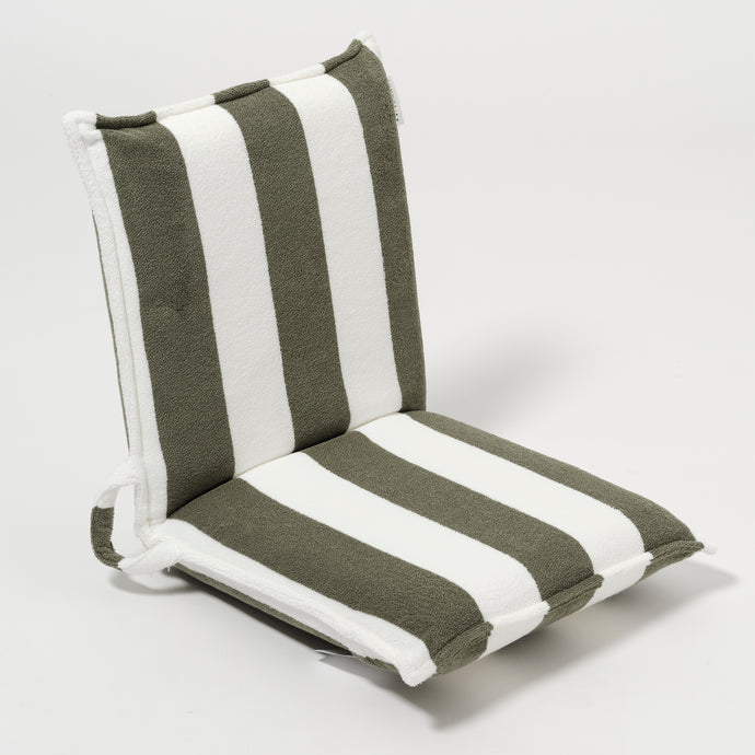 Terry Travel Lounger The Vacay Olive Stripe