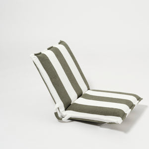 Terry Travel Lounger The Vacay Olive Stripe
