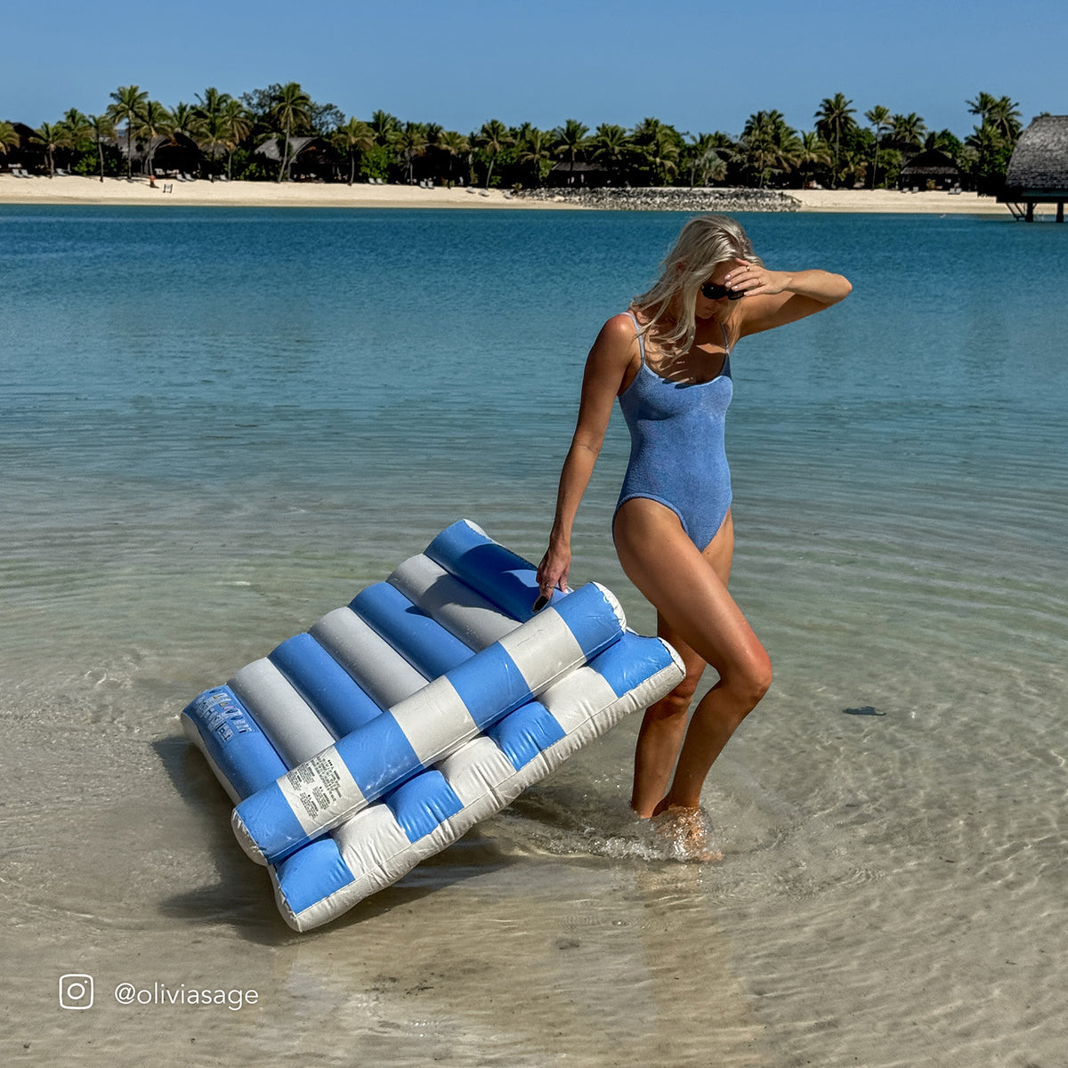 Luxe Lilo Blue Stripe