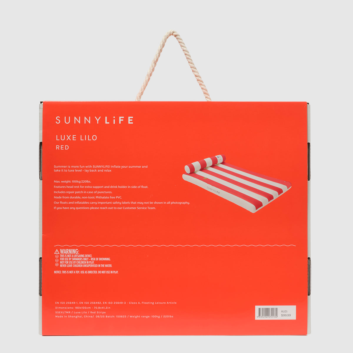 Luxe Lilo Tomato Red Stripe