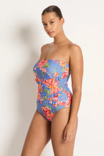 Load image into Gallery viewer, Delight Spliced Frill Bandeau One Piece - Chambray