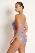 Load image into Gallery viewer, Delight Spliced Frill Bandeau One Piece - Chambray