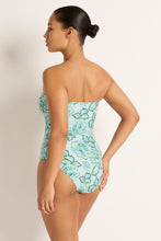 Load image into Gallery viewer, Indienne Ruched U Wire Bandeau One Piece