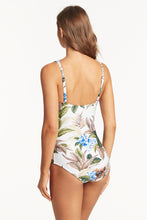 Load image into Gallery viewer, Lost Paradise Cross Front Multifit One Piece - White