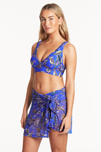 Carnivale'  Short Mesh Wrap Cobalt