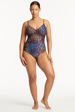 Load image into Gallery viewer, Hunter Twist Front Dd/E Cup One Piece Blue