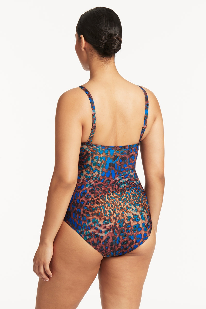 Hunter Twist Front Dd/E Cup One Piece Blue