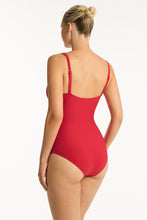 Load image into Gallery viewer, Honeycomb Cross Front Multifit One Piece Red