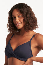 Load image into Gallery viewer, SEA LEVEL Eco Essentials Twist Front DD/E Bra Night Sky