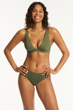 Load image into Gallery viewer, SEA LEVEL Essential Mid Bikini Pant Khaki