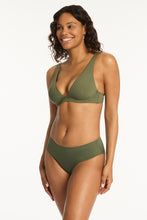 Load image into Gallery viewer, SEA LEVEL Essential Mid Bikini Pant Khaki