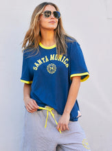 Load image into Gallery viewer, Santa Monica Ringer Tee Navy White