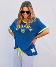 Load image into Gallery viewer, Santa Monica Ringer Tee Navy White