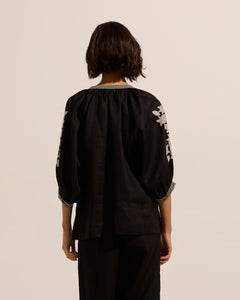 solitude top - black