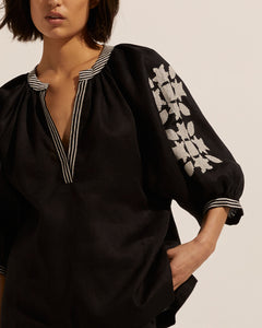 solitude top - black