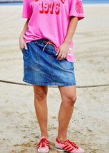 Load image into Gallery viewer, Stretch Denim Skirt Stonewash