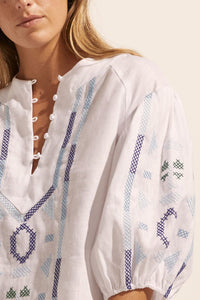 Theme Top Azure Embroid