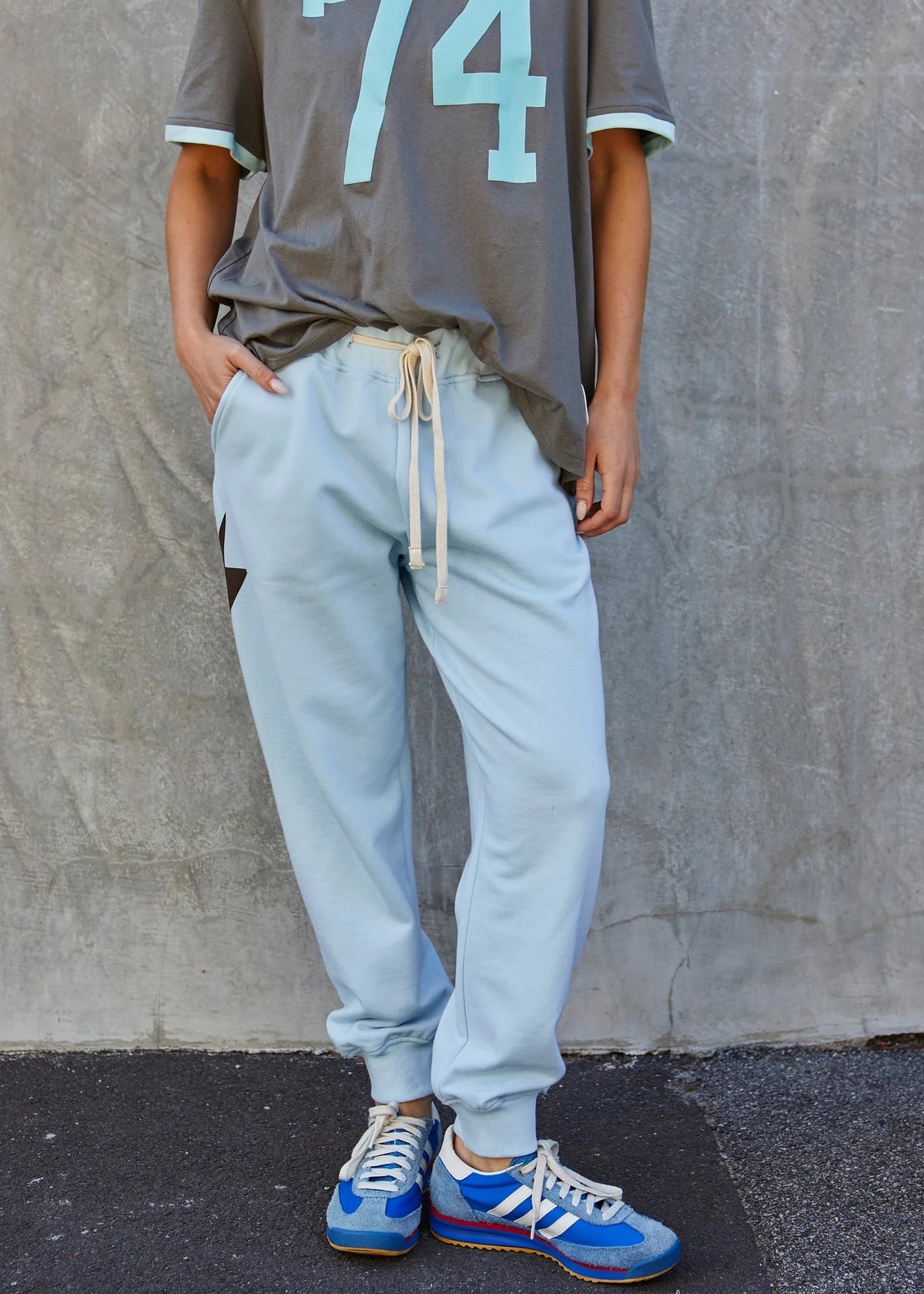 Vintage Western Track Pant Powder Blue