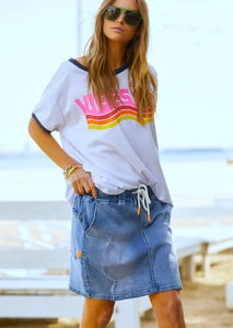 Retro Denim Skirt Denim