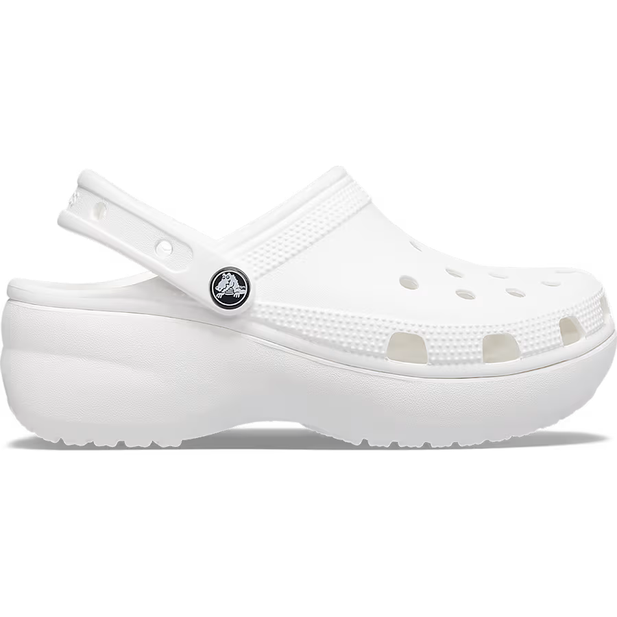 Classic Platform Clog - White