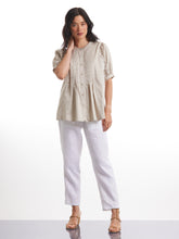 Load image into Gallery viewer, Elbow Pintuck Shirt Stone