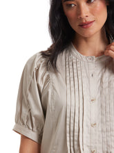 Load image into Gallery viewer, Elbow Pintuck Shirt Stone