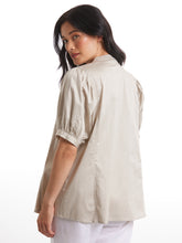 Load image into Gallery viewer, Elbow Pintuck Shirt Stone