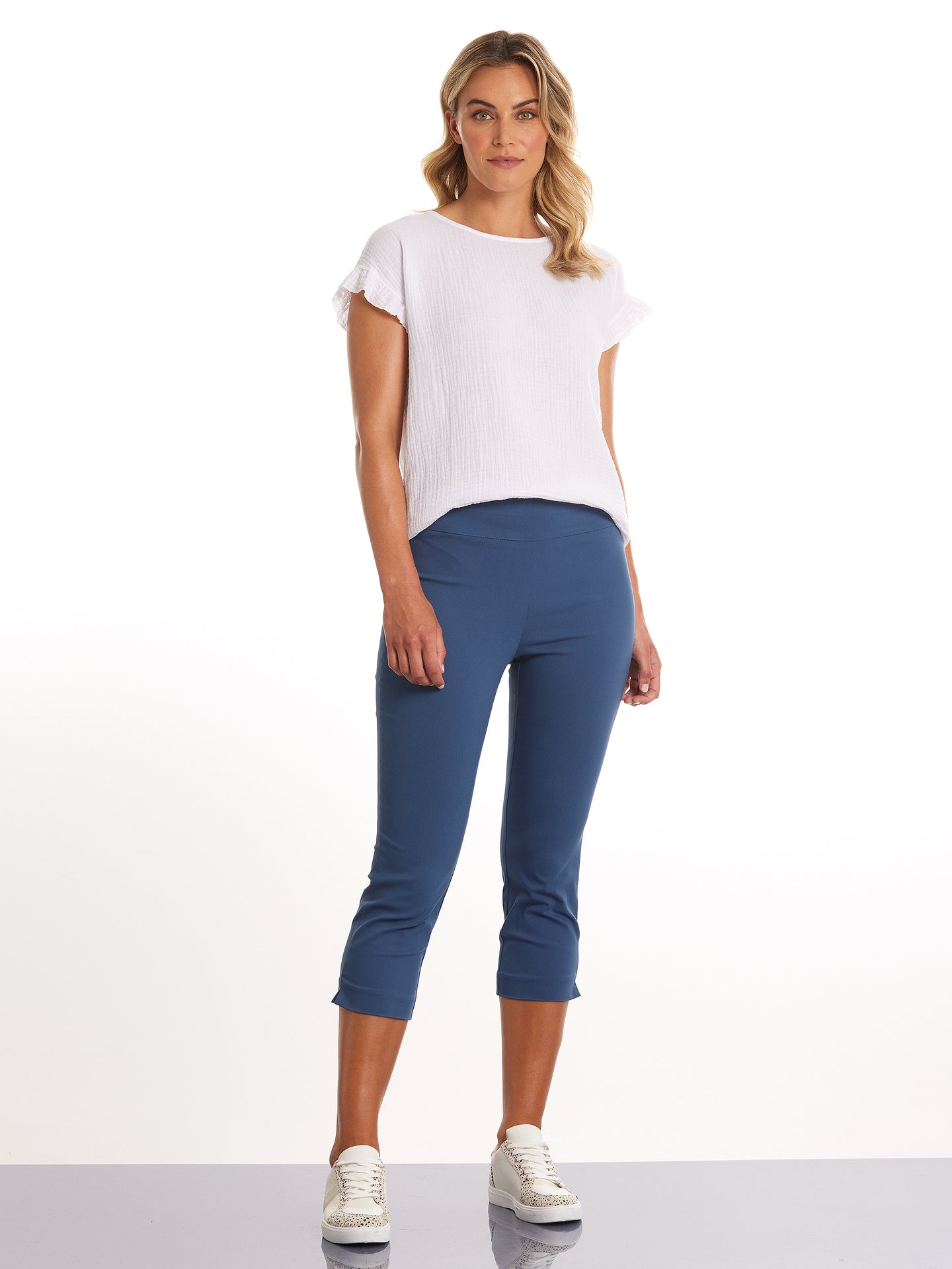 Cropped Bengaline Pant Indigo
