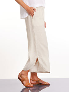 3/4 Tulip Linen Pant Linen