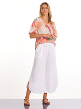 Load image into Gallery viewer, 3/4 Tulip Linen Pant White