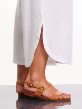 Load image into Gallery viewer, 3/4 Tulip Linen Pant White