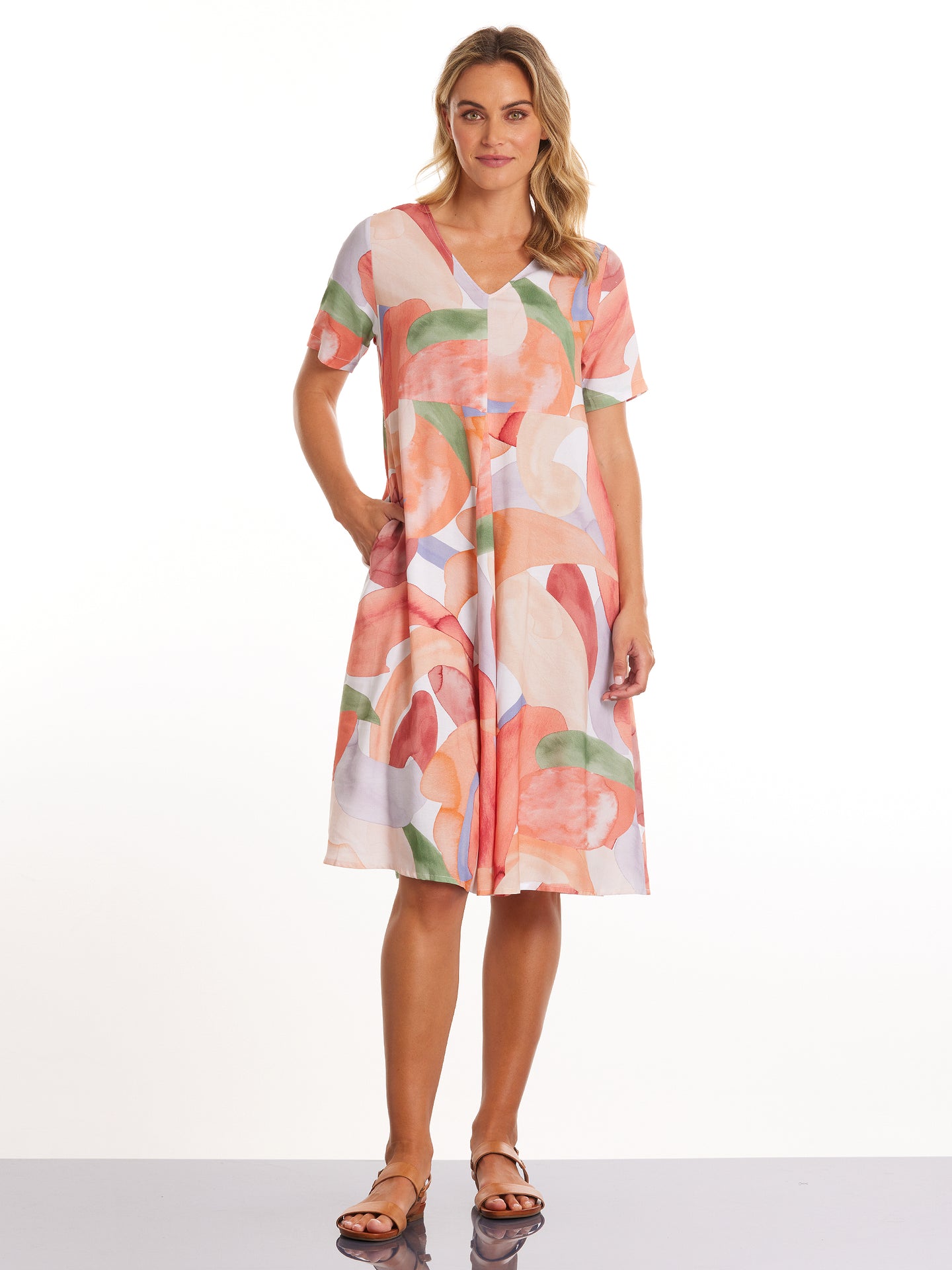 Shortsleeve Abstract Dress