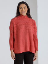 Load image into Gallery viewer, Long Sleeve Horizontal Knit Scarlet