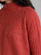 Load image into Gallery viewer, Long Sleeve Horizontal Knit Scarlet