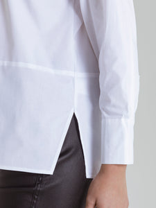 Long Sleeve Button Through Shirt White