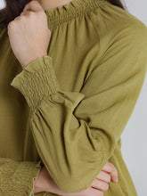 Load image into Gallery viewer, Gathered Front Top Olive Green
