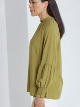 Load image into Gallery viewer, Gathered Front Top Olive Green