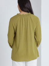Load image into Gallery viewer, Gathered Front Top Olive Green