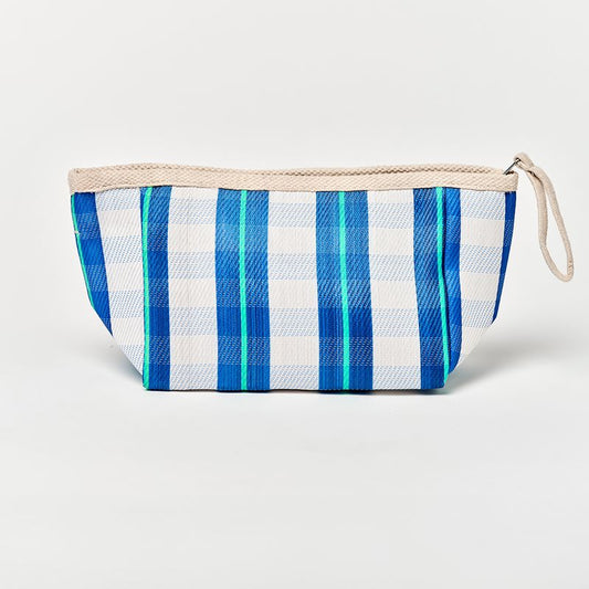 Recycled Nylon Beach Pouch La Mer Blue Neon