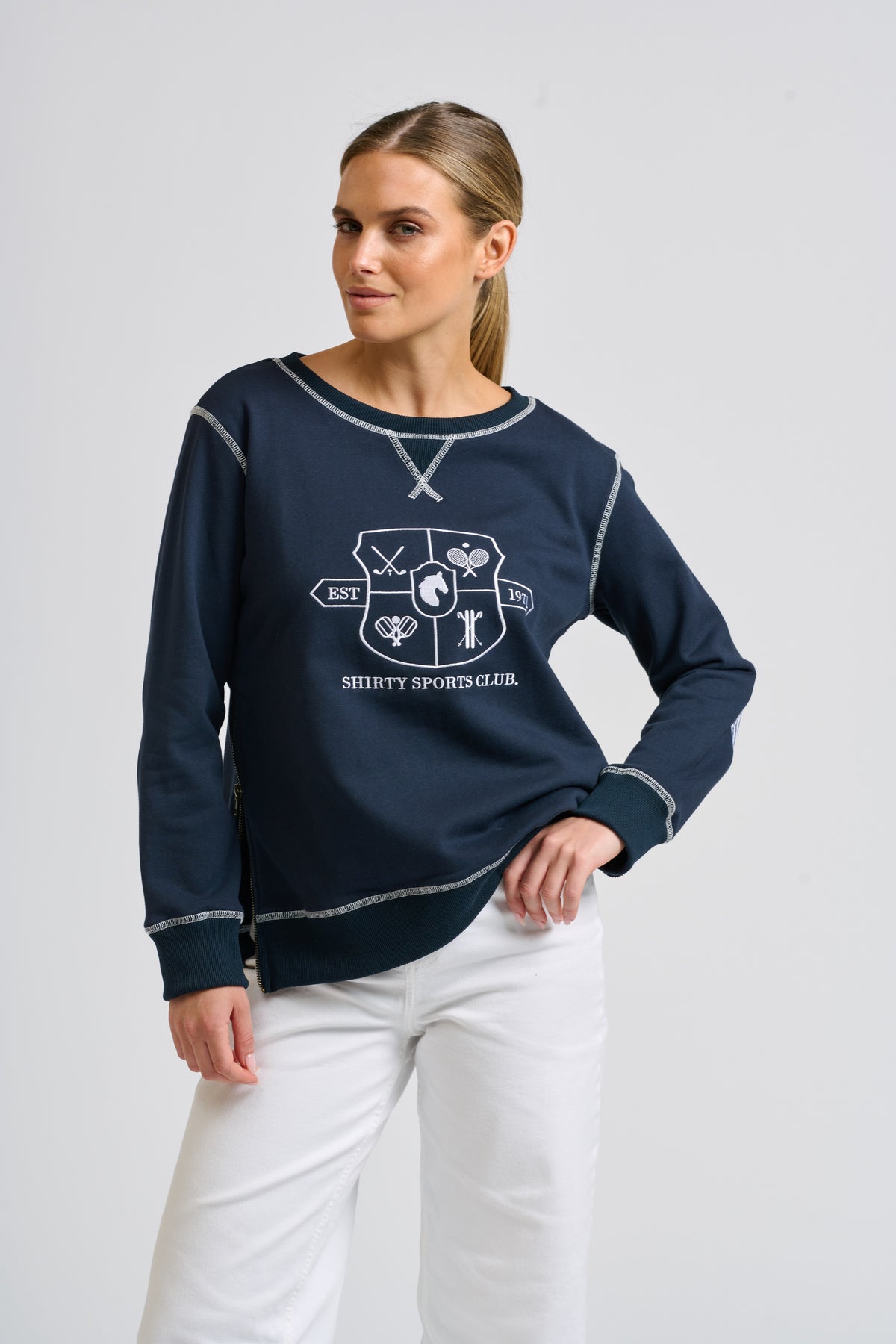 Zippy Classic Zipside Sweatshirt - Ssc Navy