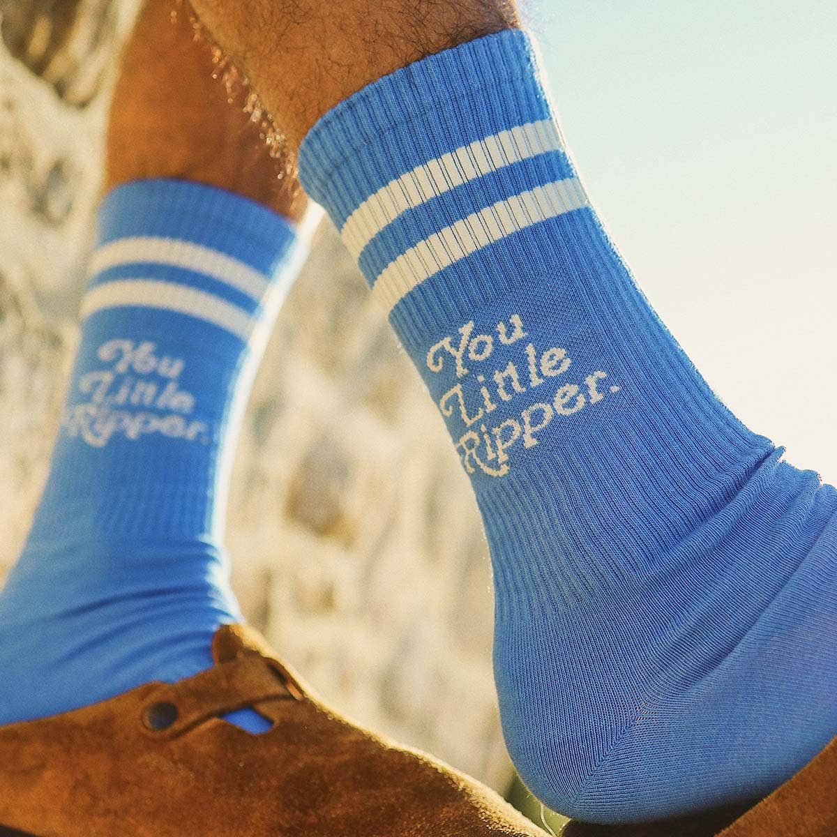 You Little Ripper Socks in Blue
