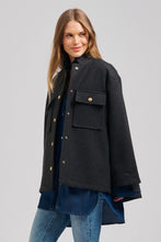 Load image into Gallery viewer, The Allegra Relaxed Wool Blend Jacket - Charcoal