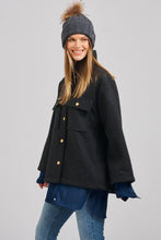 Load image into Gallery viewer, The Allegra Relaxed Wool Blend Jacket - Charcoal