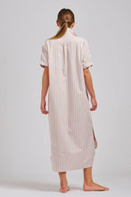 Load image into Gallery viewer, The Annie Short Sleeve Shirt Dress - Stone/White