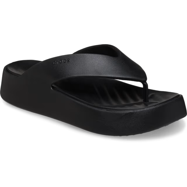 Black sandal on a white background