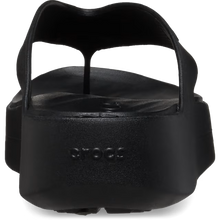 Load image into Gallery viewer, Black sandal with 'Crocs' branding on a white background