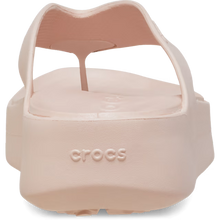 Load image into Gallery viewer, Beige sandal with 'CROCS' branding on a transparent background