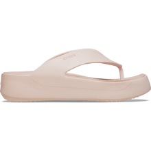 Load image into Gallery viewer, Beige sandal with 'Crocs' branding on a white background