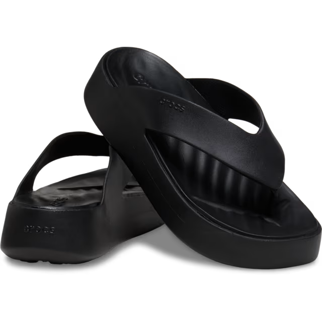 Black sandals on a white background