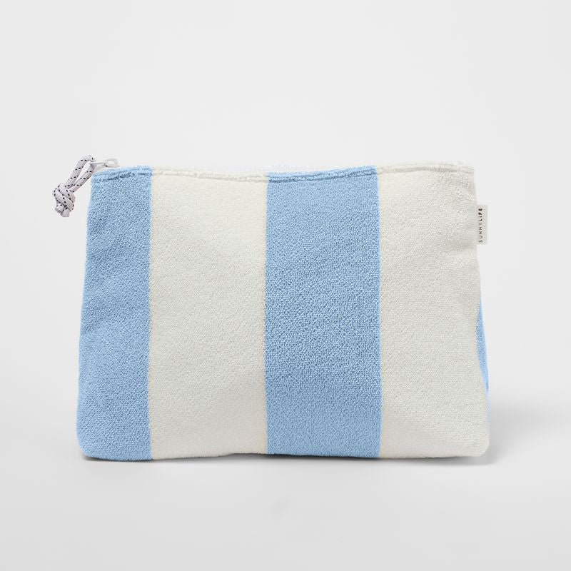Terry Beach Pouch La Mer Med Blue Stripe
